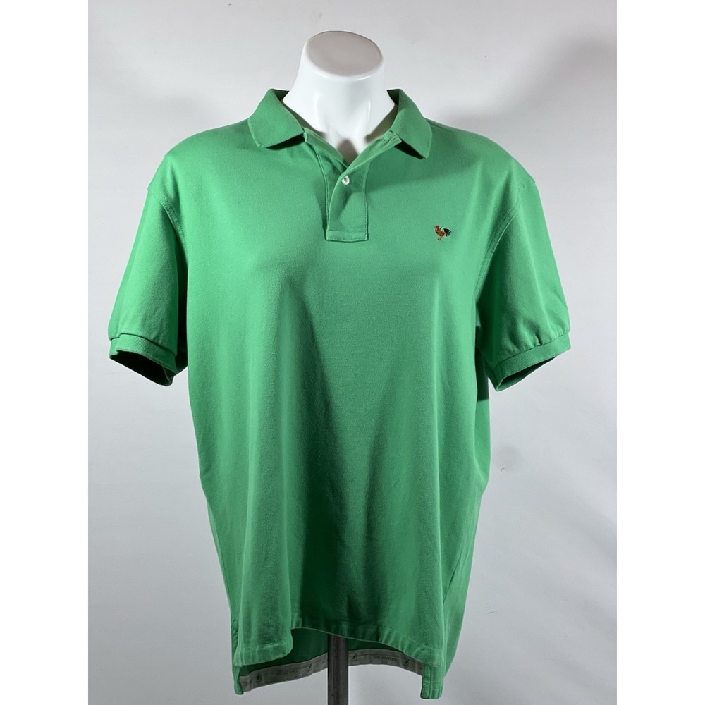 Mens Polo Shirt Medium‎ Green Short Sleeve Logo Golf Casual Classic Fit Top